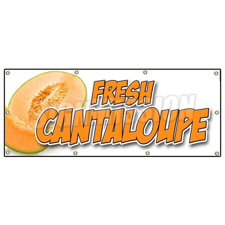 Signmission FRESH CANTALOUPE BANNER SIGN fruit harvest fresh market produce B-96 Fresh Cantaloupe